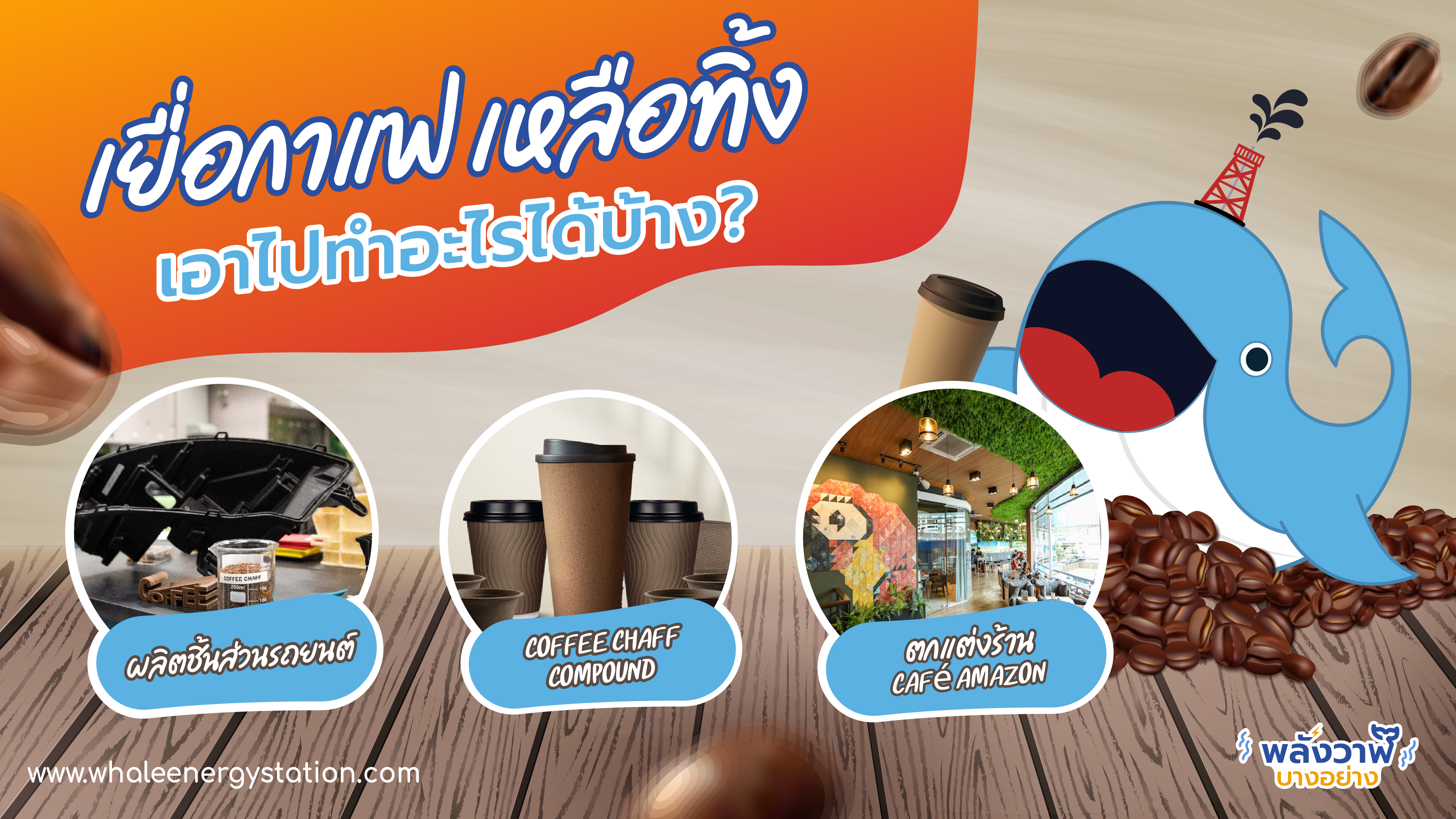 เยื่อกาแฟเหลือทิ้ง เอาไปทำอะไรได้บ้าง?, Whale Energy Station