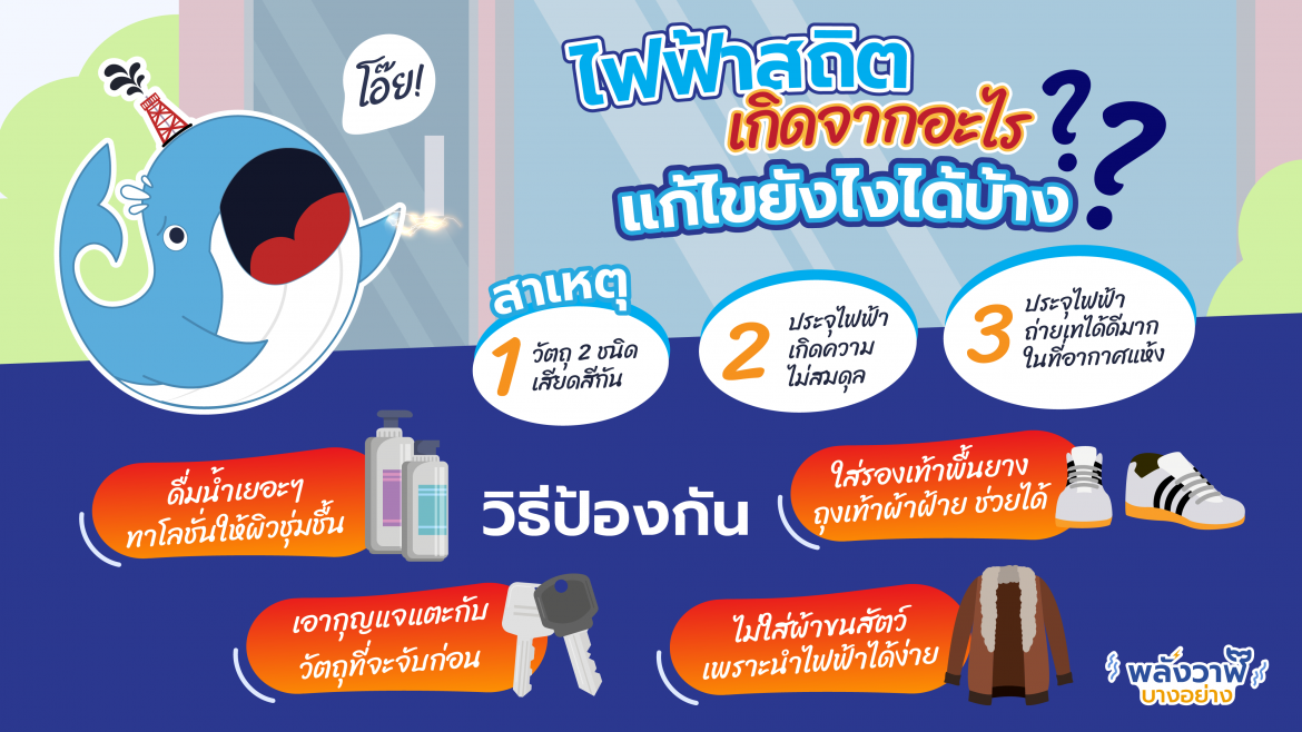 ไฟฟ้าสถิตเกิดจากอะไร? แก้ไขยังไงได้บ้าง?