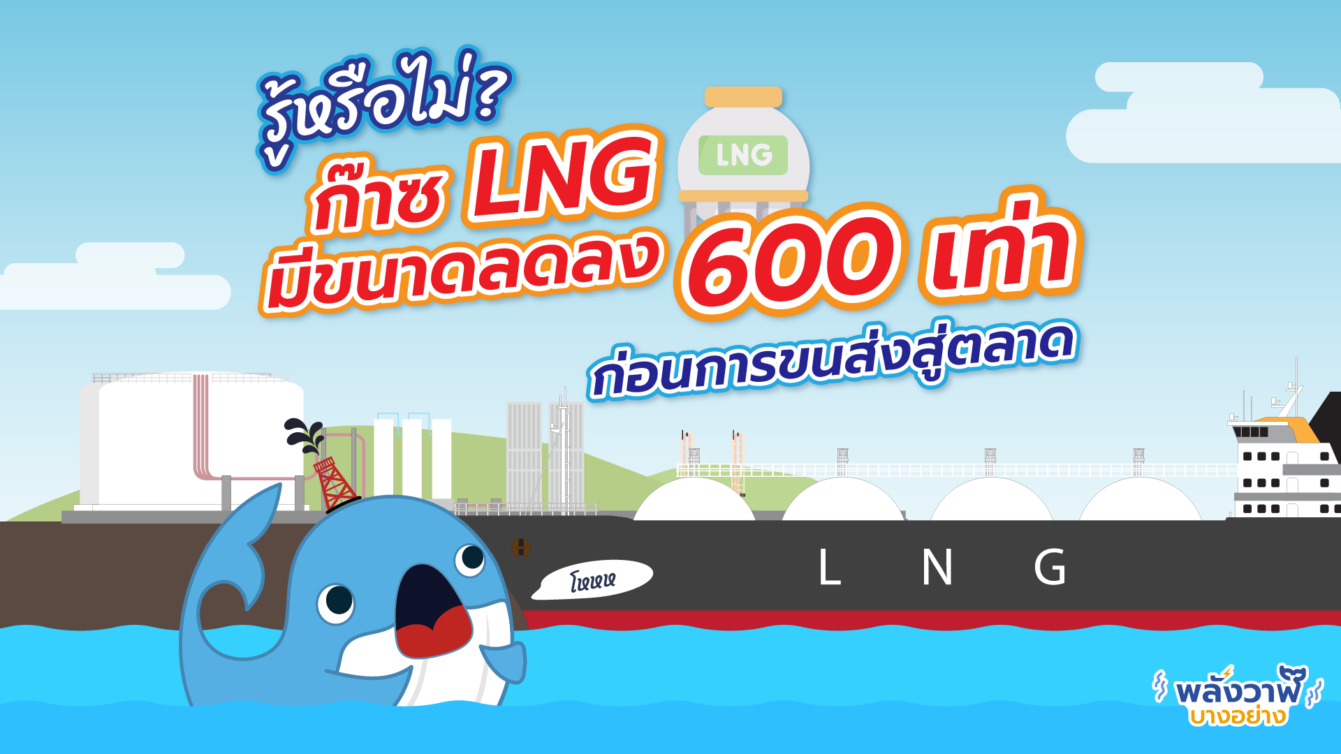 รู้หรือไม่? ก๊าซ LNG มีขนาดลดลง 600 เท่า ก่อนการขนส่งสู่ตลาด, Whale Energy Station