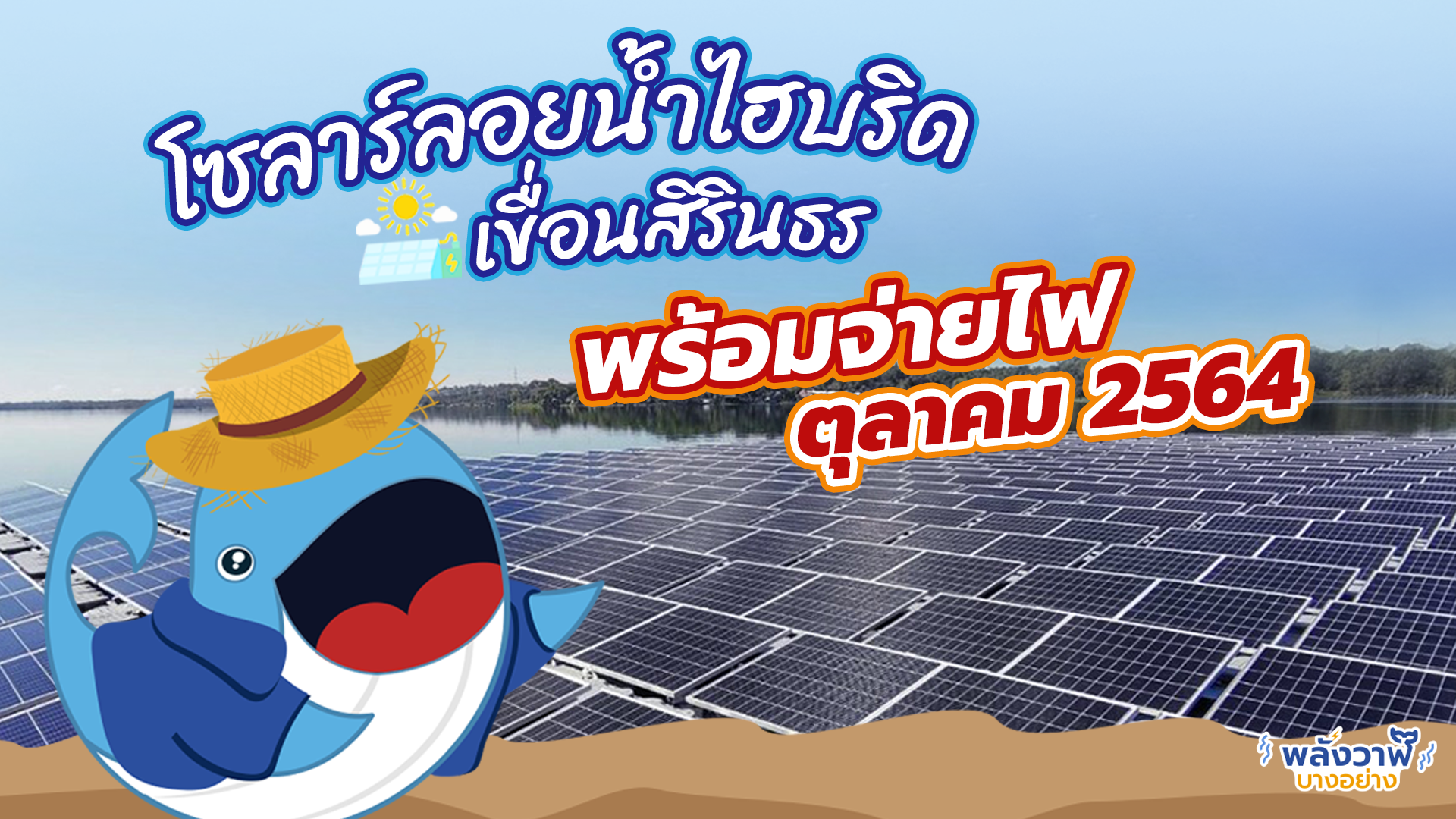 โซลาร์ลอยน้ำไฮบริดเขื่อนสิรินธรพร้อมจ่ายไฟต.ค. 2564, Whale Energy Station