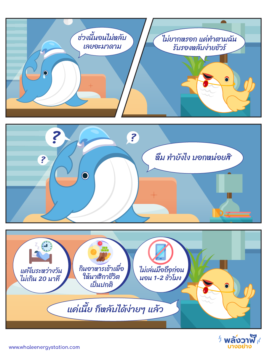 นอนไม่หลับ ทำไงดี พี่วาฬกับมาดามโดโด้จะมาบอกเคล็ดลับให้, Whale Energy Station