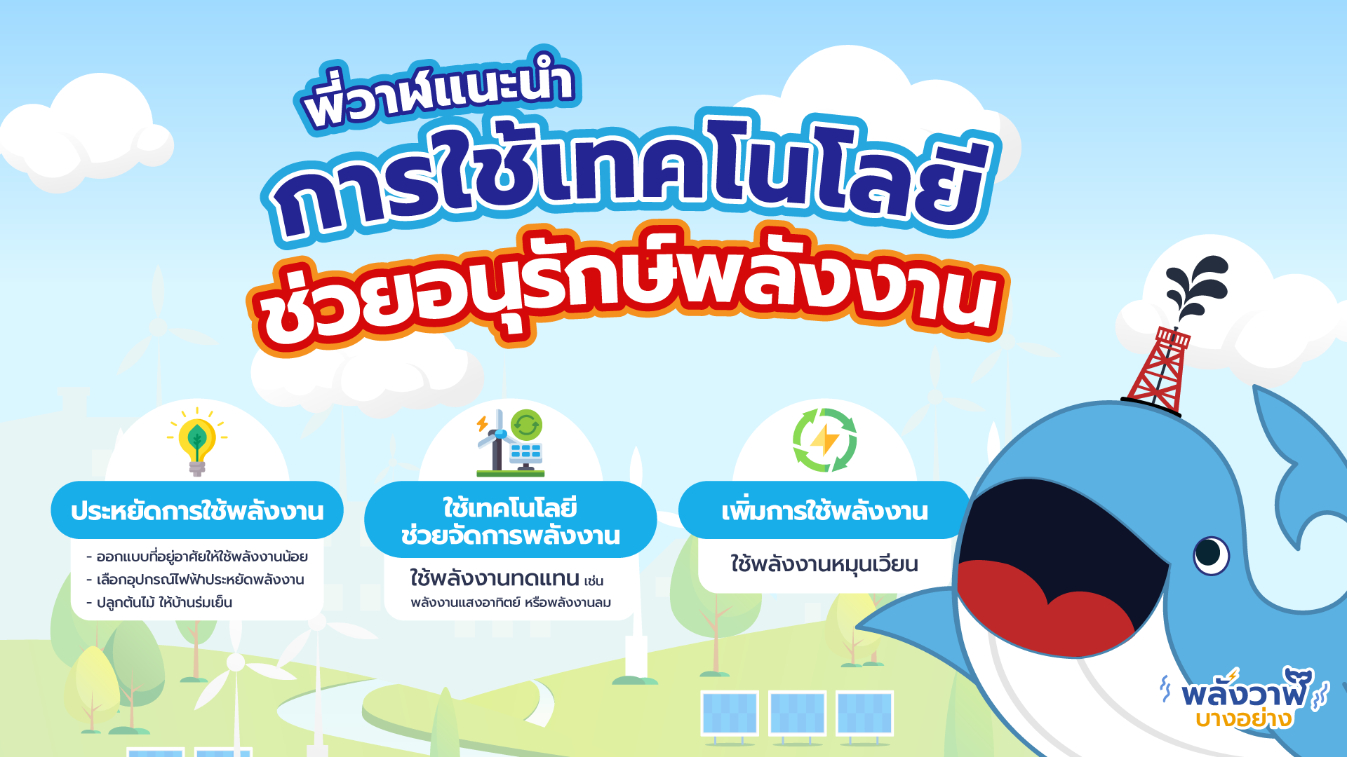 พี่วาฬแนะนำการใช้เทคโนโลยีช่วยอนุรักษ์พลังงาน, Whale Energy Station