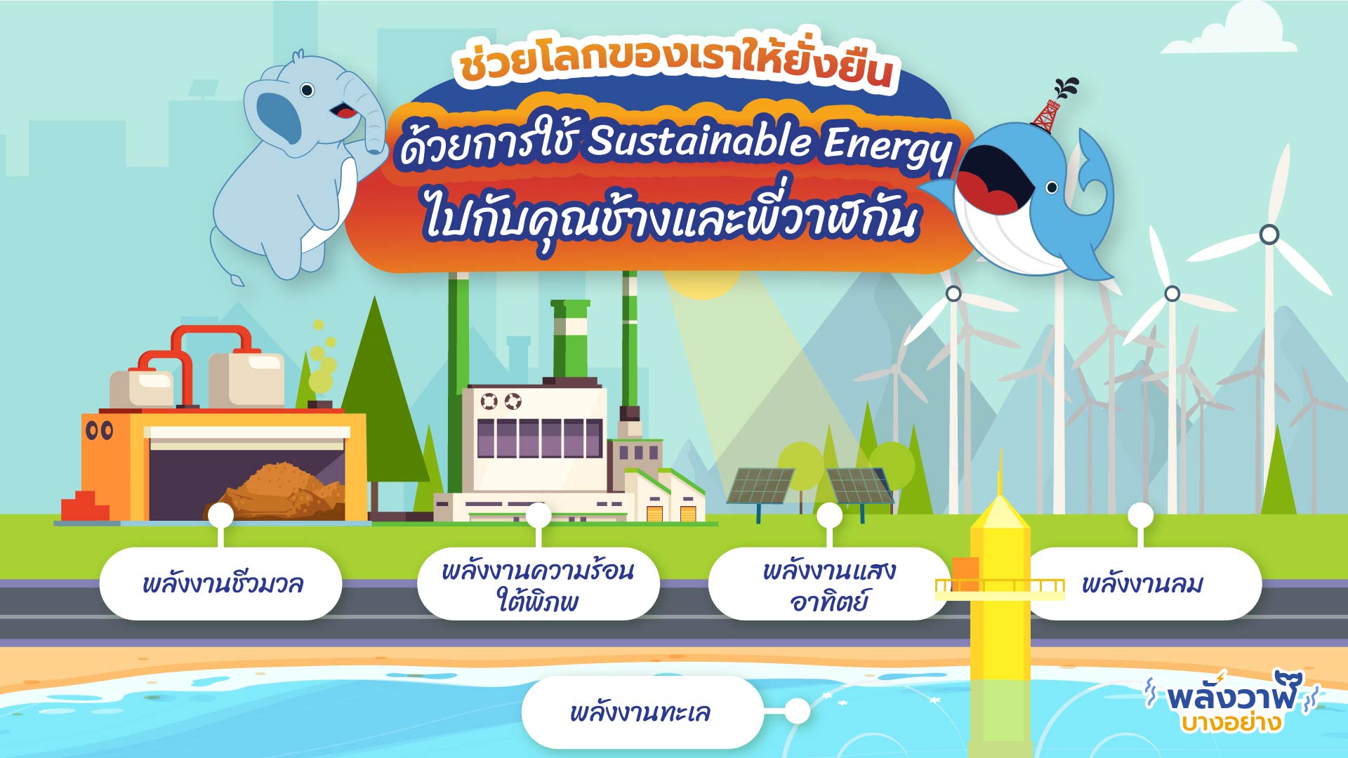 ช่วยโลกของเราให้ยั่งยืนด้วยการใช้ Sustainable Energy ไปกับคุณช้างและพี่วาฬกัน, Whale Energy Station