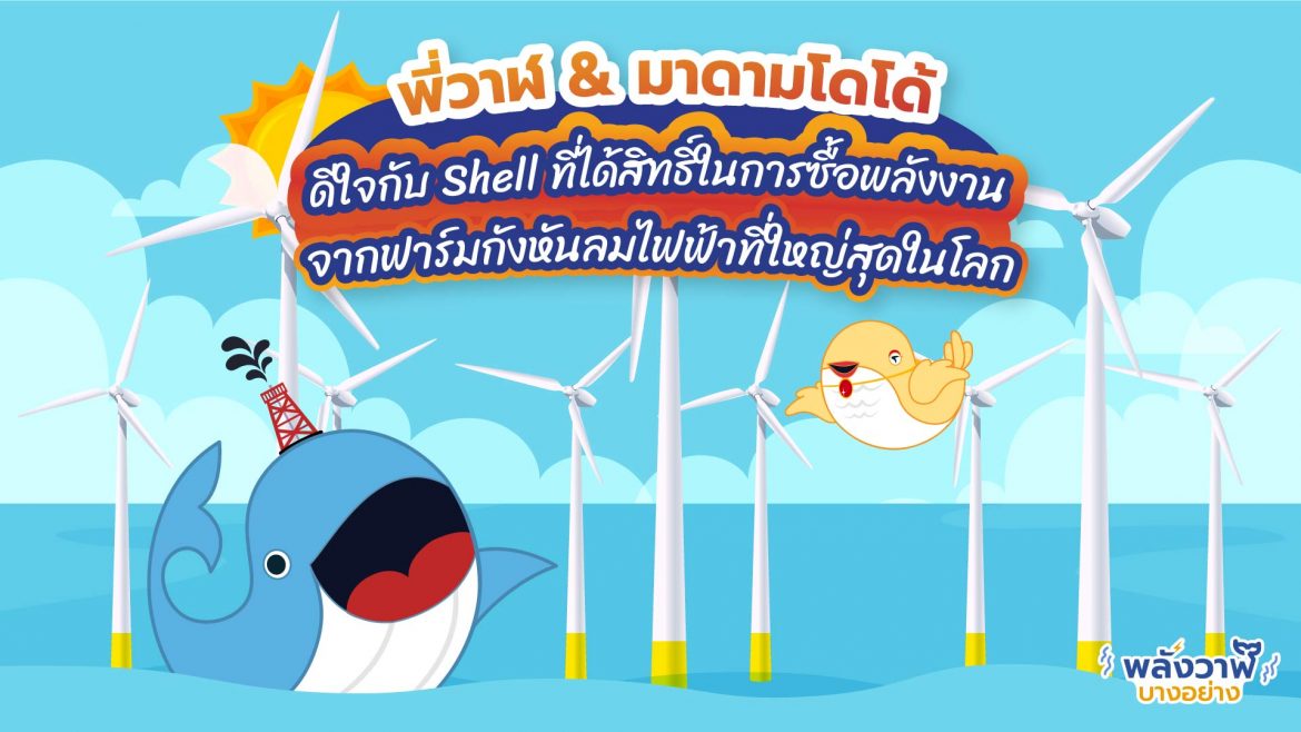 พี่วาฬ & มาดามโดโด้ดีใจกับ Shell ที่ได้สิทธิ์ในการซื้อพลังงานจากฟาร์มกังหันลมไฟฟ้าที่ใหญ่สุดในโลก