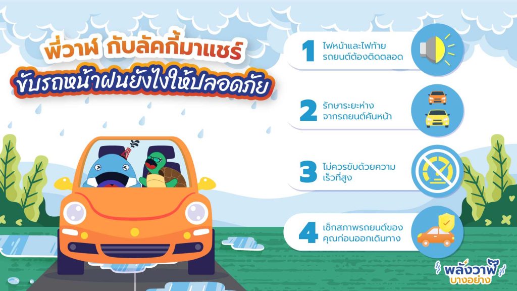 พี่วาฬ กับลัคกี้มาแชร์ ขับรถหน้าฝนยังไงให้ปลอดภัย, Whale Energy Station