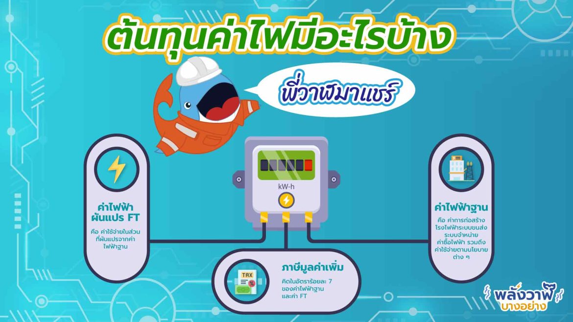 พี่วาฬมาแชร์ ต้นทุนค่าไฟมีอะไรบ้าง