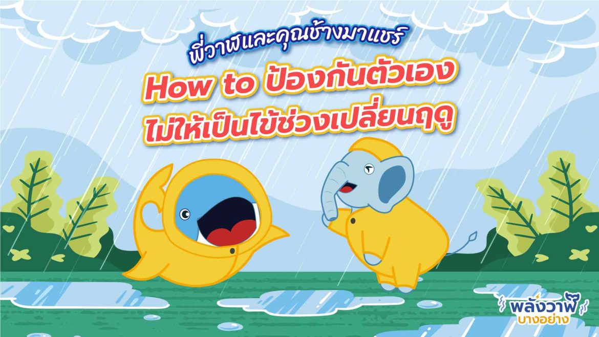 พี่วาฬและคุณช้างมาแชร์ How to ป้องกันตัวเองไม่ให้เป็นไข้ช่วงเปลี่ยนฤดู