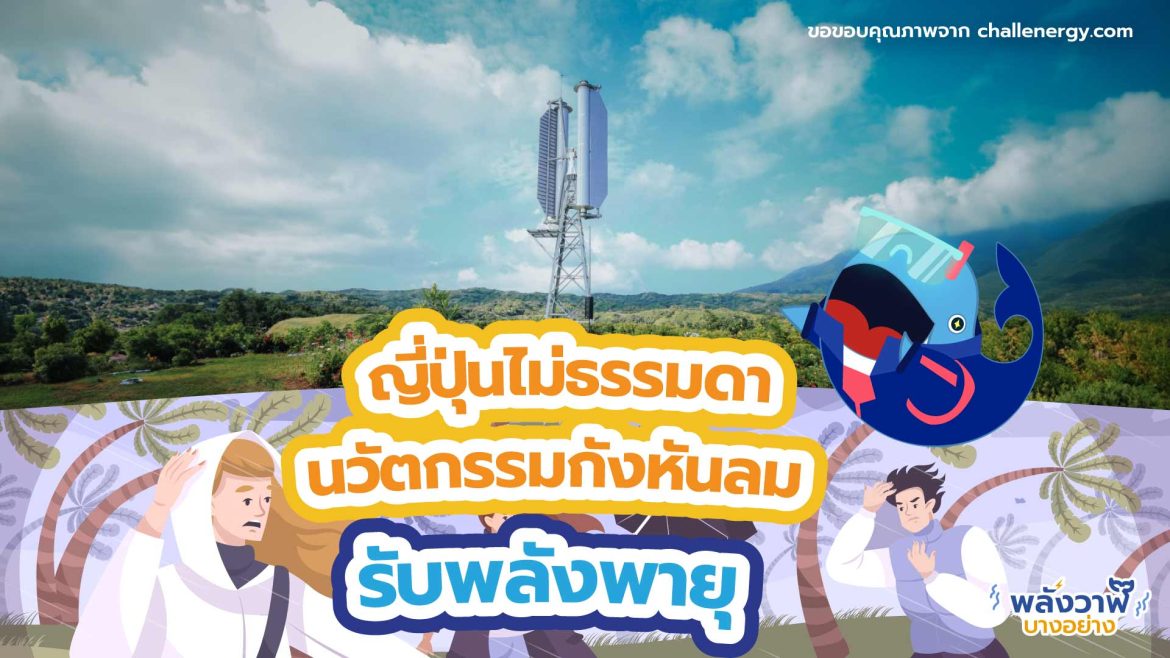 ญี่ปุ่นไม่ธรรมดา นวัตกรรมกังหันลมรับพลังพายุ