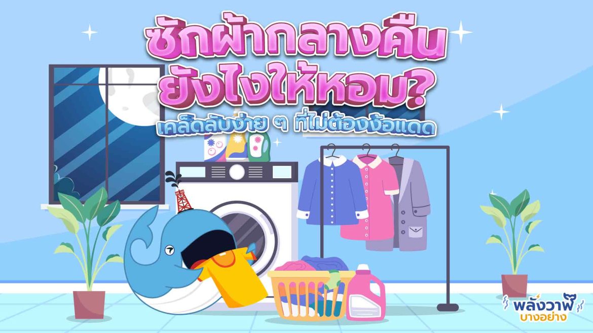 ซักผ้ากลางคืนยังไงให้หอม? เคล็ดลับง่าย ๆ ที่ไม่ต้องง้อแดด