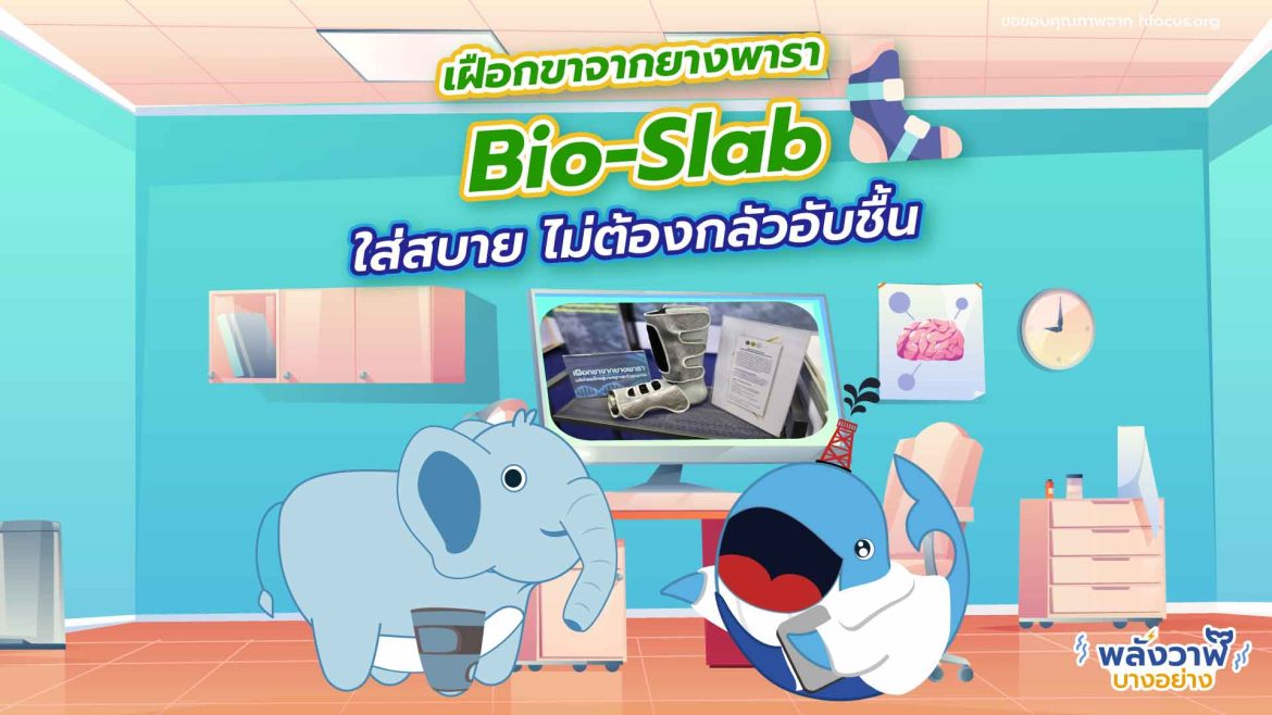 เฝือกขาจากยางพารา Bio-Slab ใส่สบาย ไม่ต้องกลัวอับชื้น