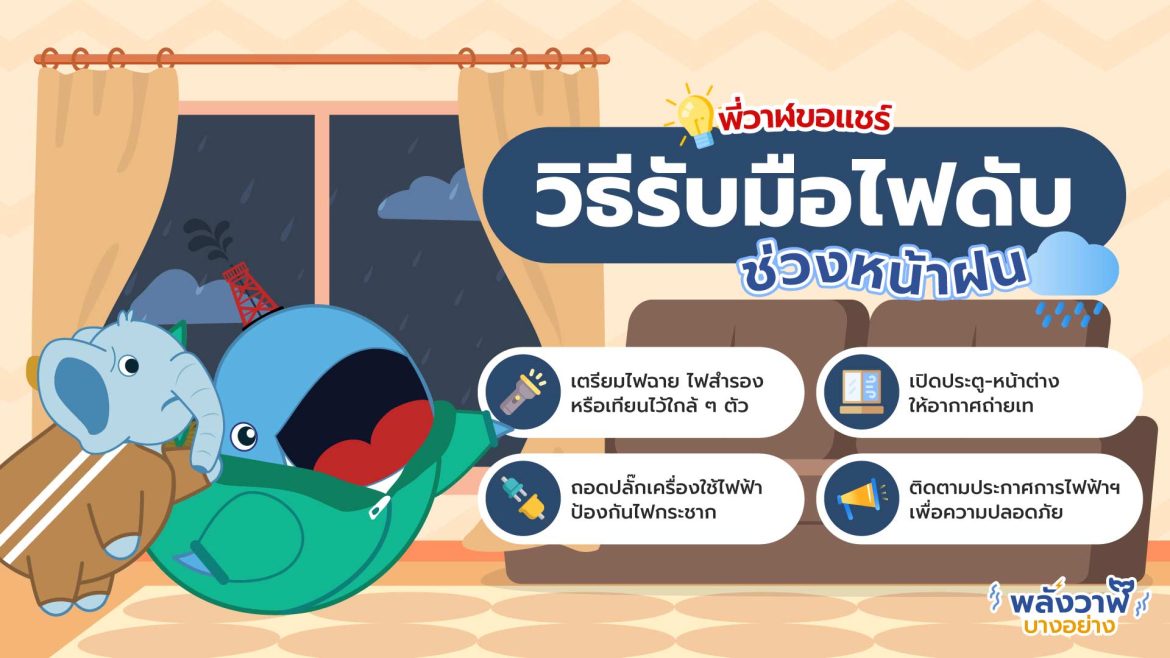 พี่วาฬขอแชร์ วิธีรับมือไฟดับ ช่วงหน้าฝน